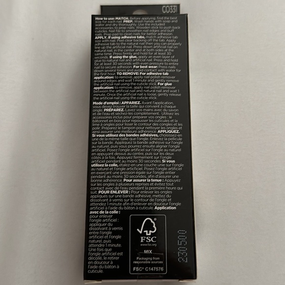 ๐HP๐ ๐จ2/$15 SALLY HANSEN - Press on Nails - Peach w/ Gold Strip. - Picture 3 of 3